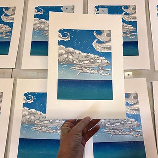 west coast gallery piha auckland art exhibition artist kate steiner printmaker linocut artist printer