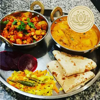 sobhna's green banana coconut curry recipe vegetarian explorer