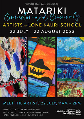 west coast gallery piha matariki lone kauri school art exhibition 