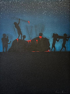 west coast gallery piha auckland art exhibition artist Andy Leleisi’uao painter