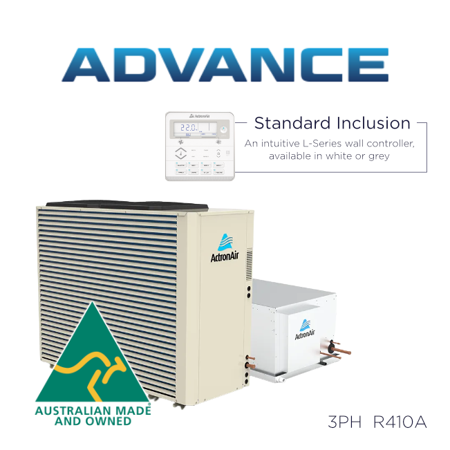 24kW Actron Air CRV240T Advance Split Ducted 3PH R410A System