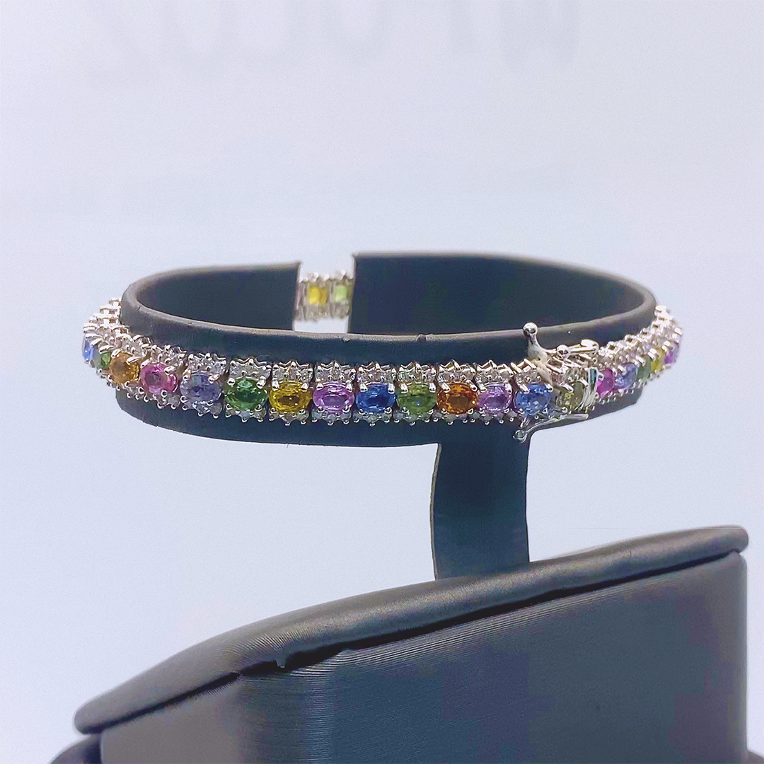 Rainbow Sapphire Gemstone Bracelet