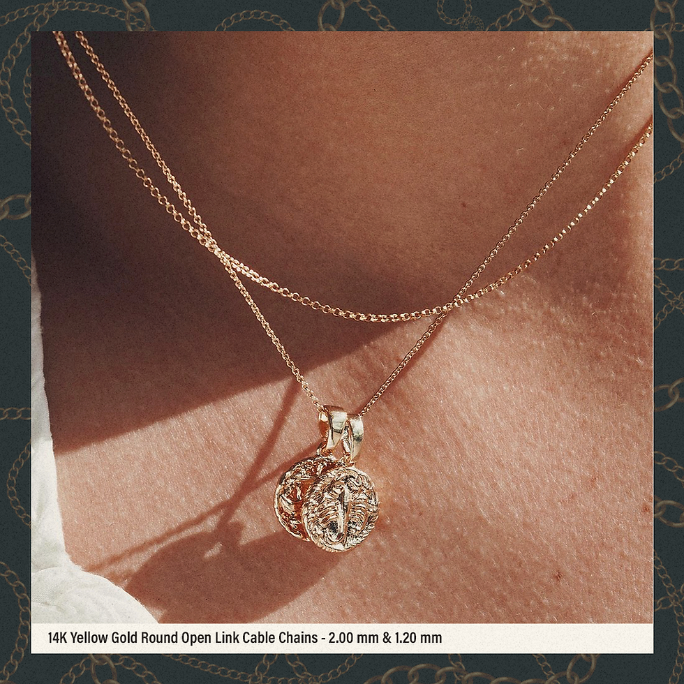 Thumbnail: White Gold, Round Open Link Cable Chain 1.40 mm