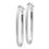 Thumbnail: Polished  &  Scratch Finish Oval Post Earrings