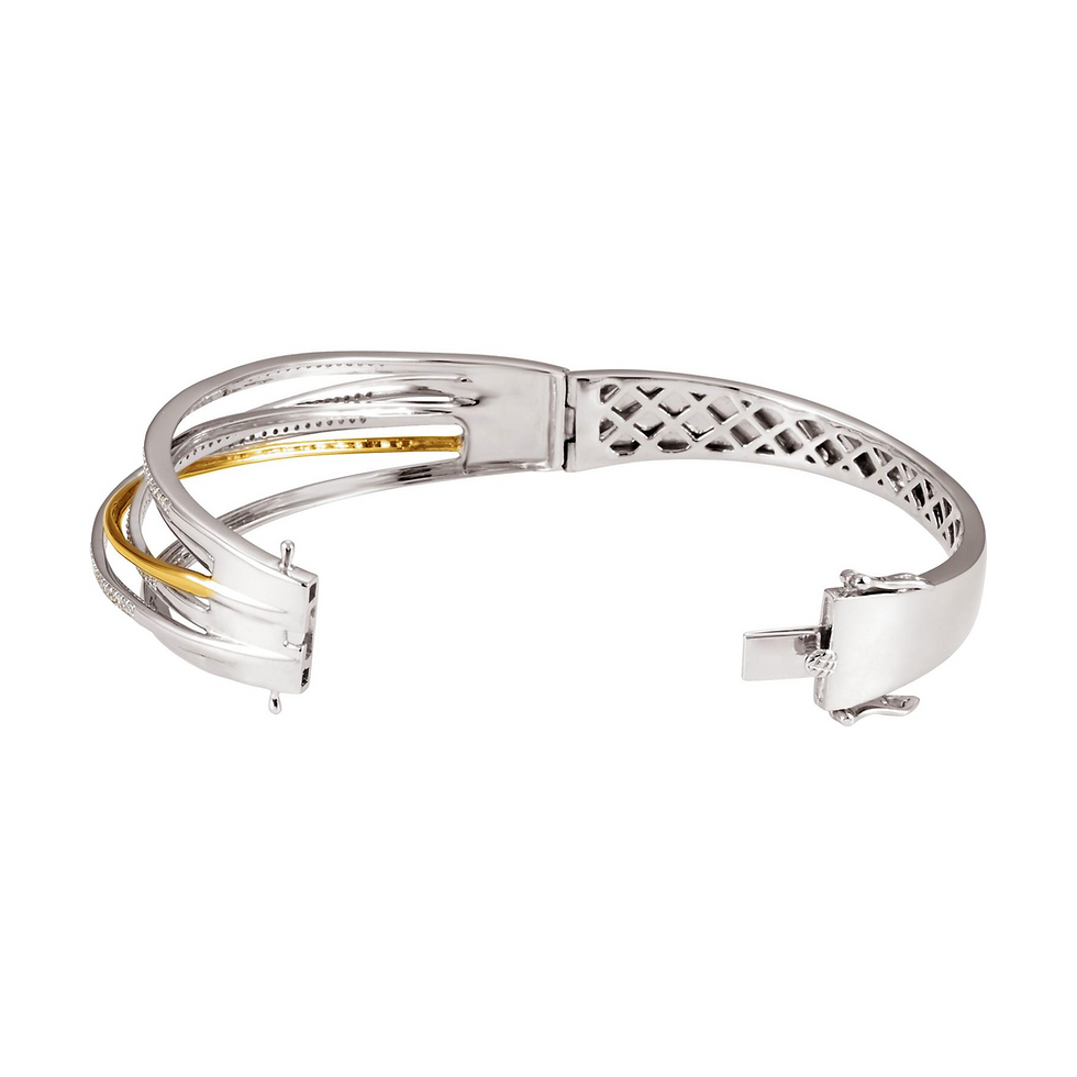 Thumbnail: White / Yellow Diamond Bracelet