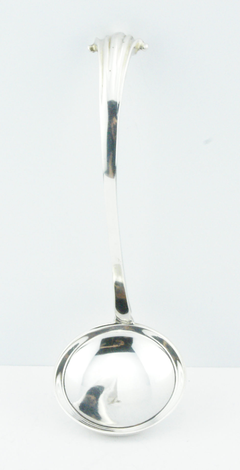 Thumbnail: Cartier Sterling Silver Bowl & Spoon with Blue Glass Insert