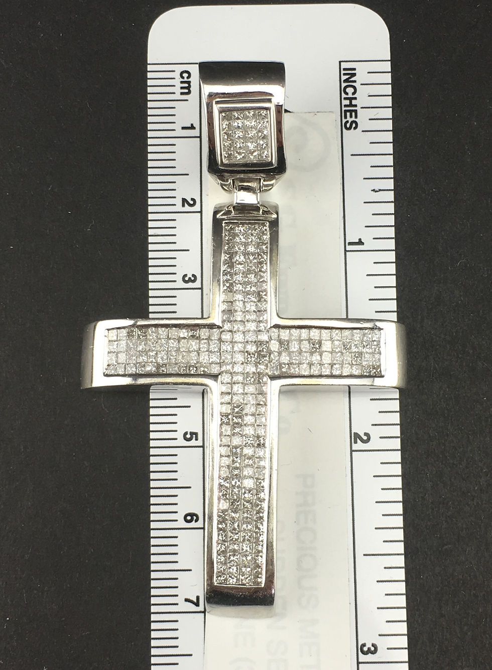 Thumbnail: 14K White Gold Cross Pendant with Diamonds