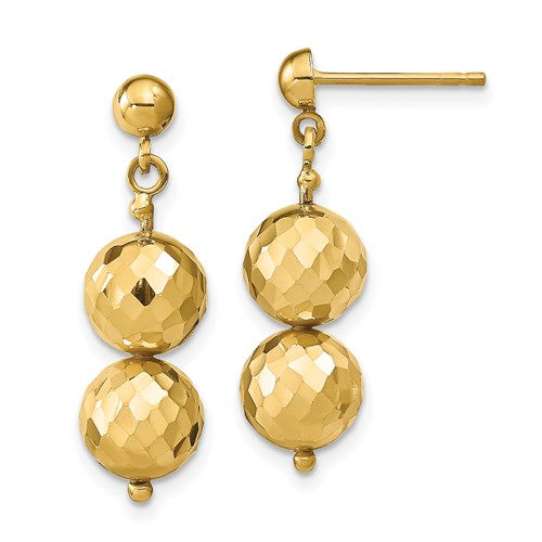 Thumbnail: Polished  &  Satin Teardrop Hoop Earrings