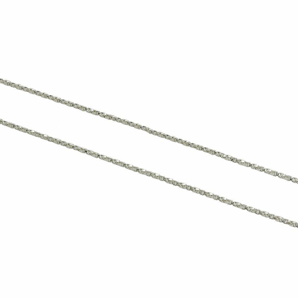 White Gold, Twisted Box Chain 0.95 mm