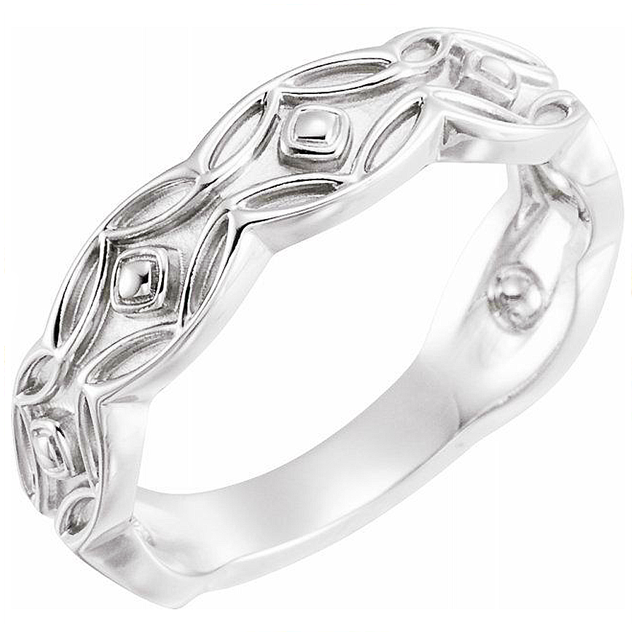 Thumbnail: Scalloped Geometric Ring