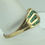 Thumbnail: 10K Yellow Gold Emerald Ring, Size 9.25 (sizable)