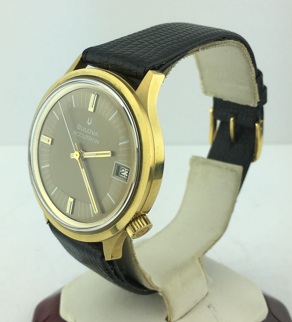 Thumbnail: Bulova Accutron Date Watch Brown Dial