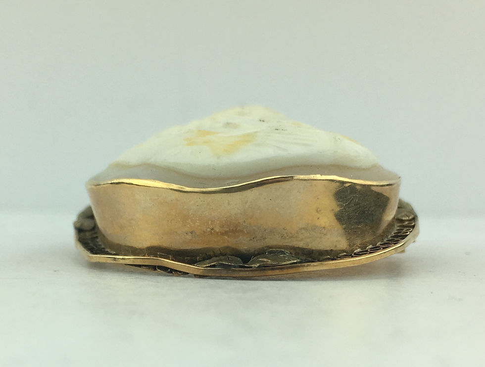 Thumbnail: 14K Rose Gold, Large Cameo Brooch & Pendant