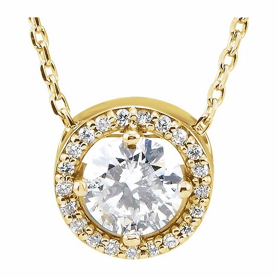 Diamond Halo-Style Necklace