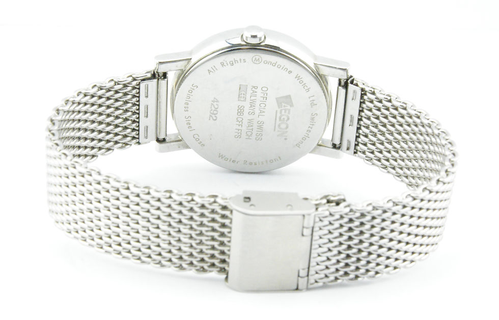 Thumbnail: Mondaine Day Date Watch Metal Band