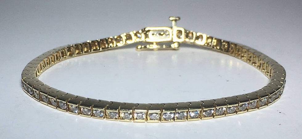 Thumbnail: 14K Yellow Gold Diamond Tennis Bracelet with 2.00 CTW of Diamonds