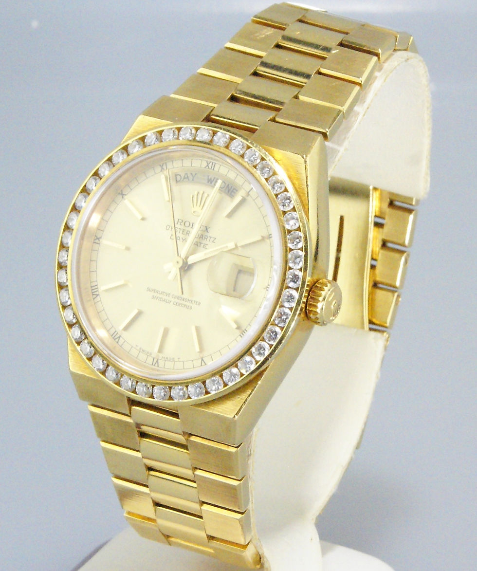 Thumbnail: Rolex 18K Yellow Gold Presidential Day/Date Watch, 3.00 CTW Diamond Bezel