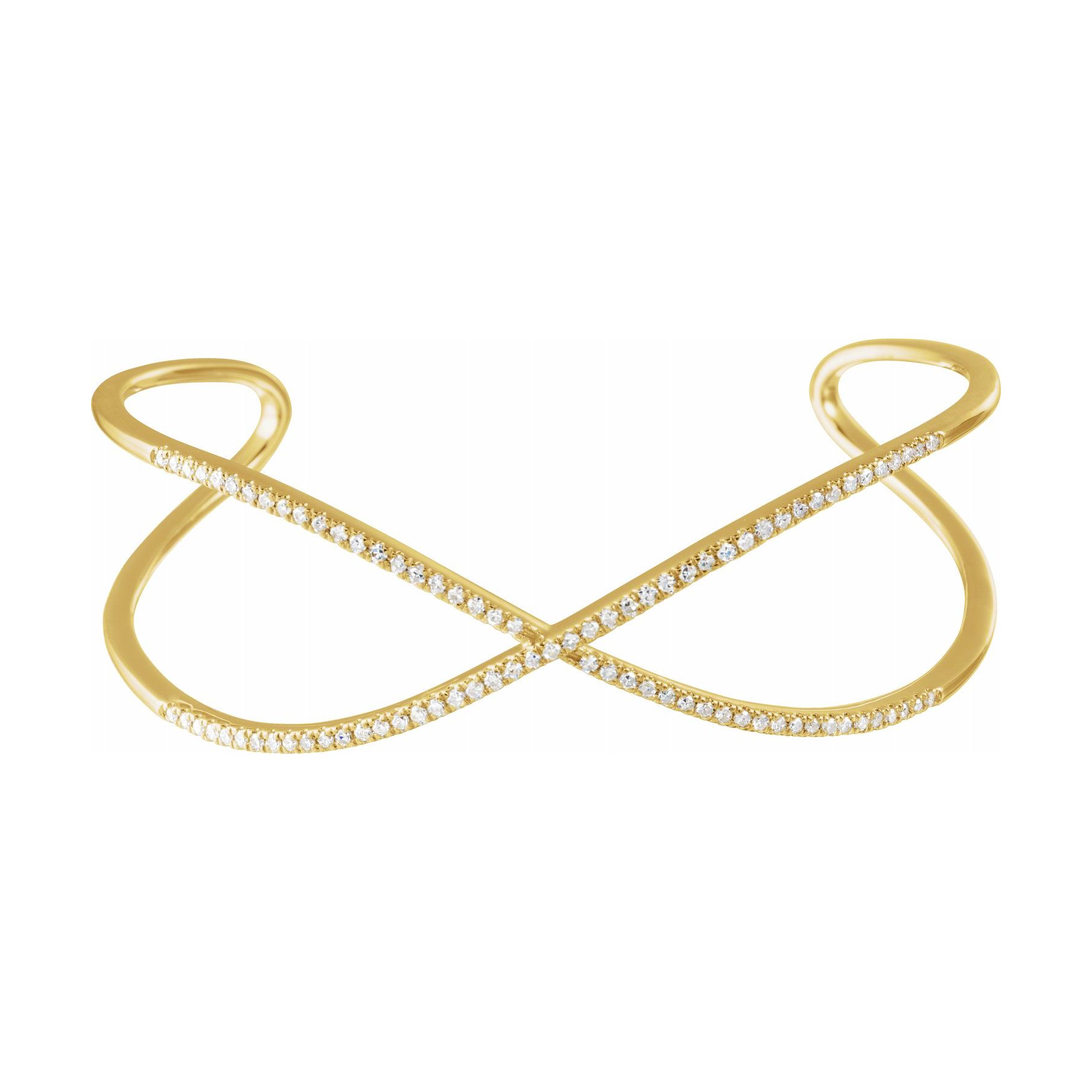 Diamond Criss-Cross Cuff Bracelet