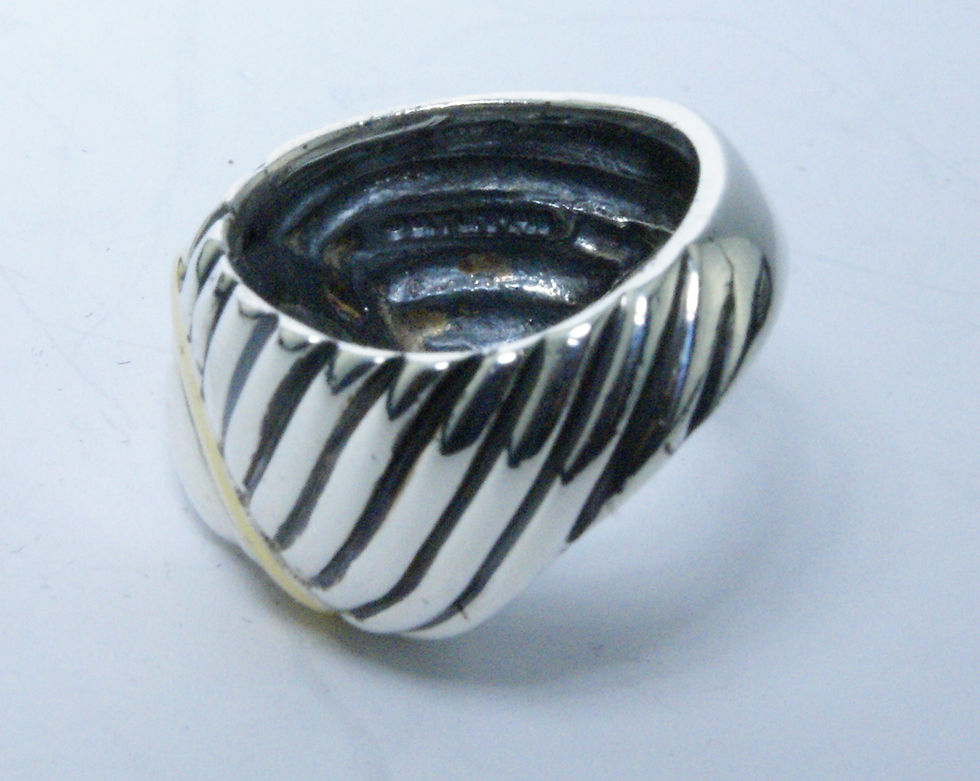 Thumbnail: David Yurman Sterling Silver  18K Yellow Gold Heart Ring