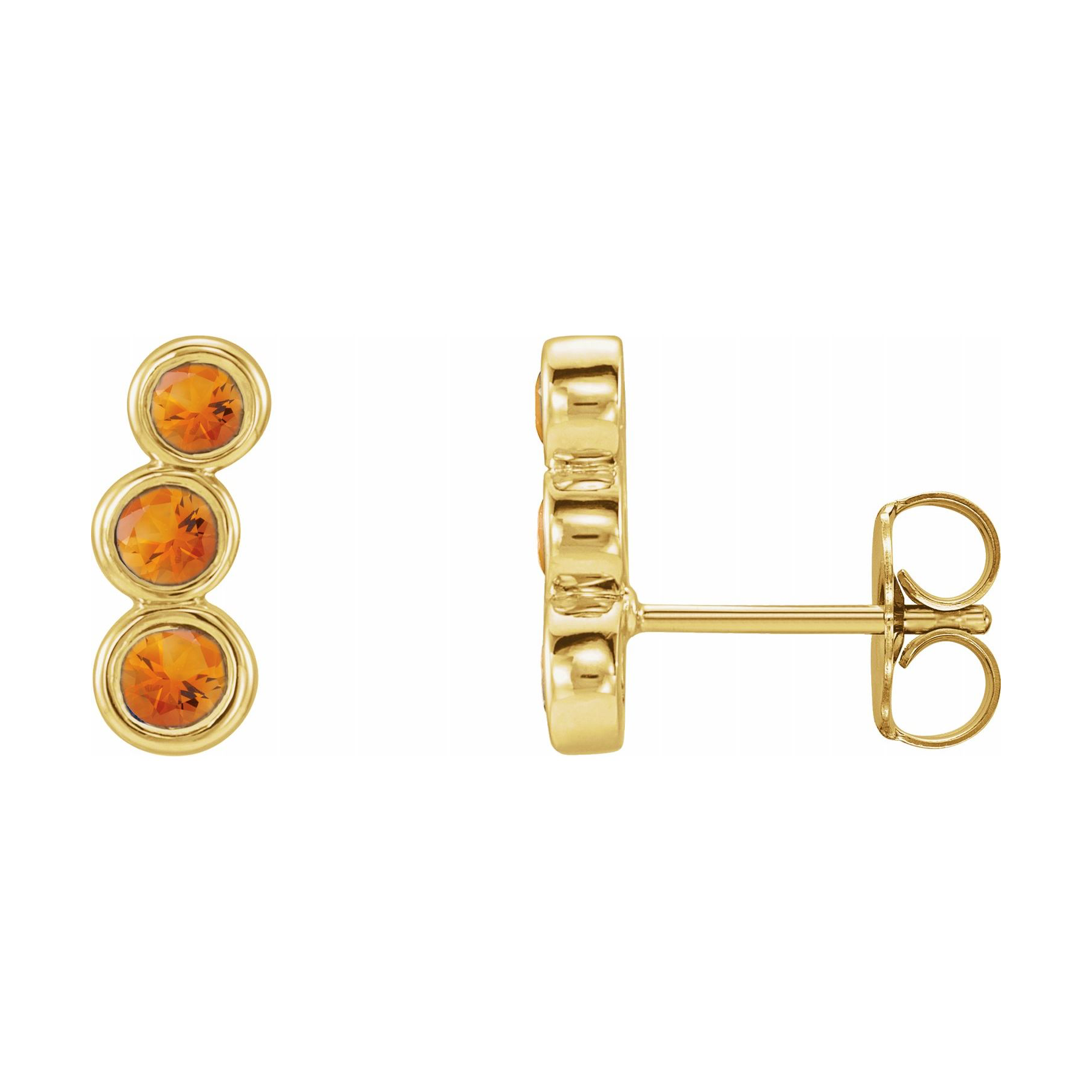Citrine Ear Climbers