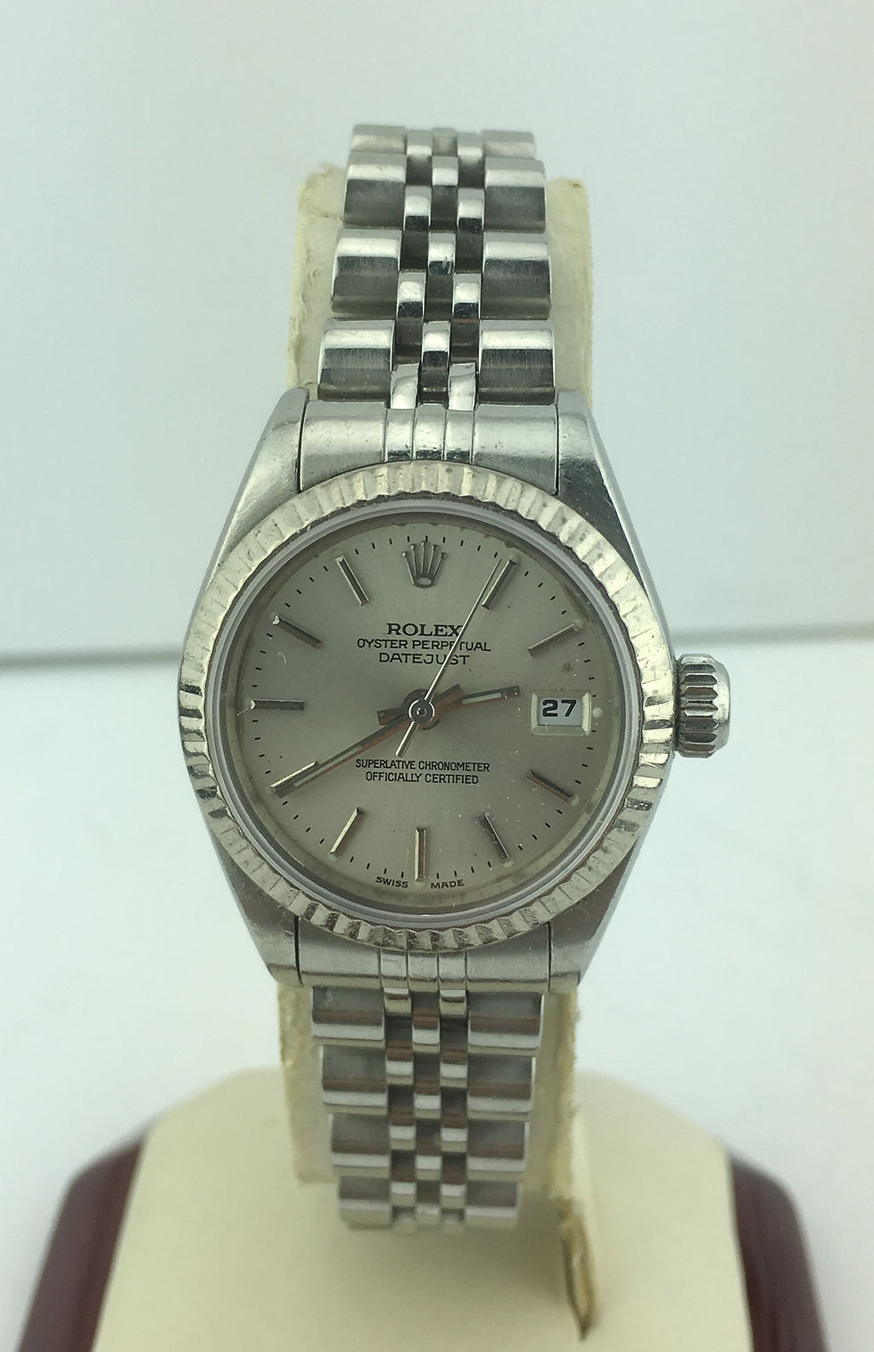 Thumbnail: Rolex Women's Oyster Perpetual Datejust 69174 Stainless & 18K Bezel with Box
