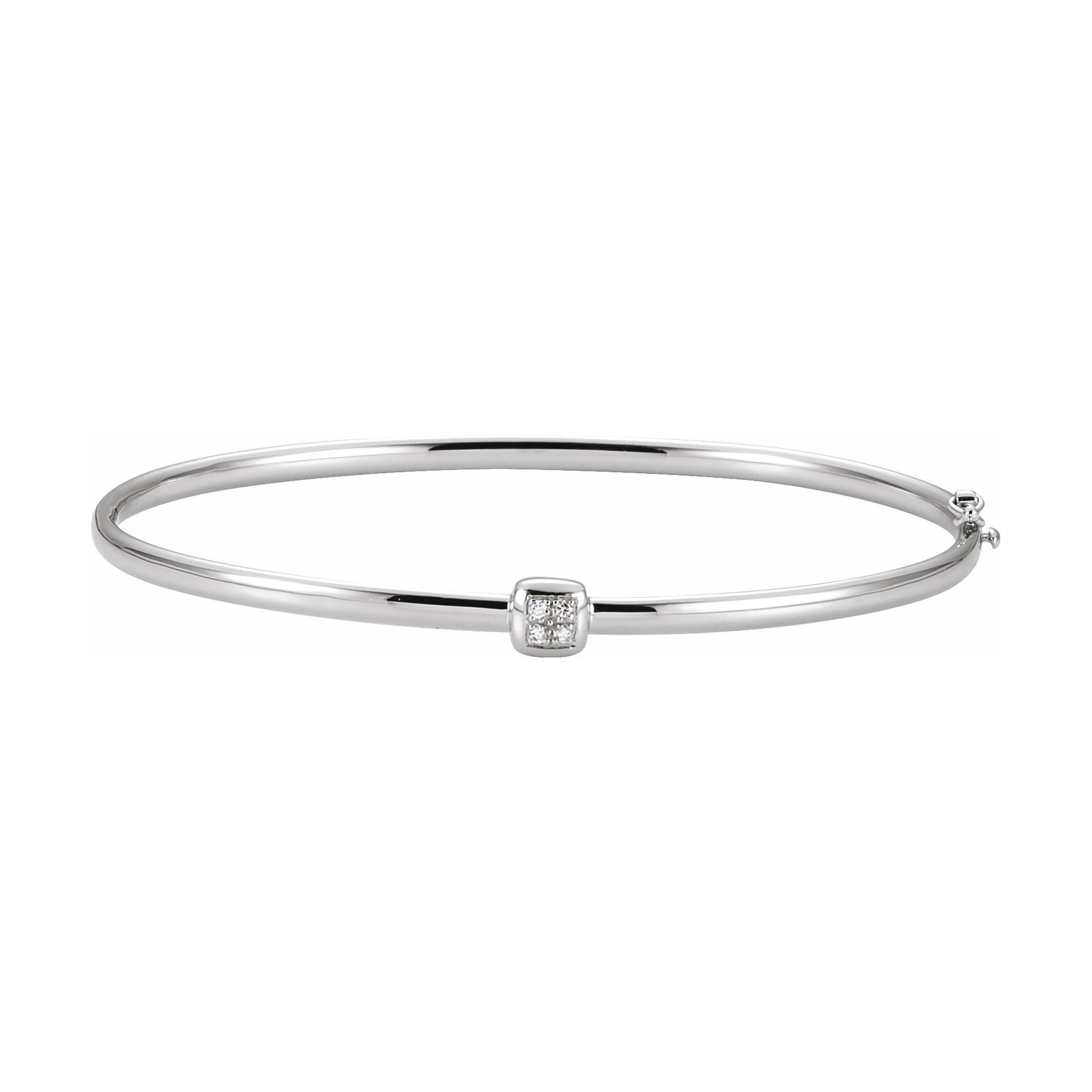 Diamond Hinged Bangle Bracelet