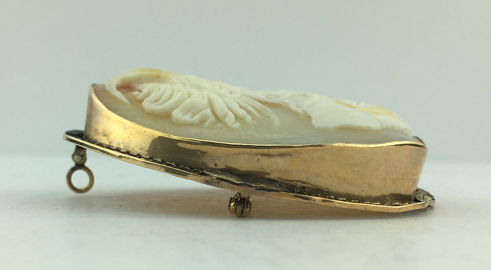 Thumbnail: 14K Rose Gold, Large Cameo Brooch & Pendant