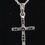 Thumbnail: 14K White Gold Cross Pendant  16" Necklace with Diamonds