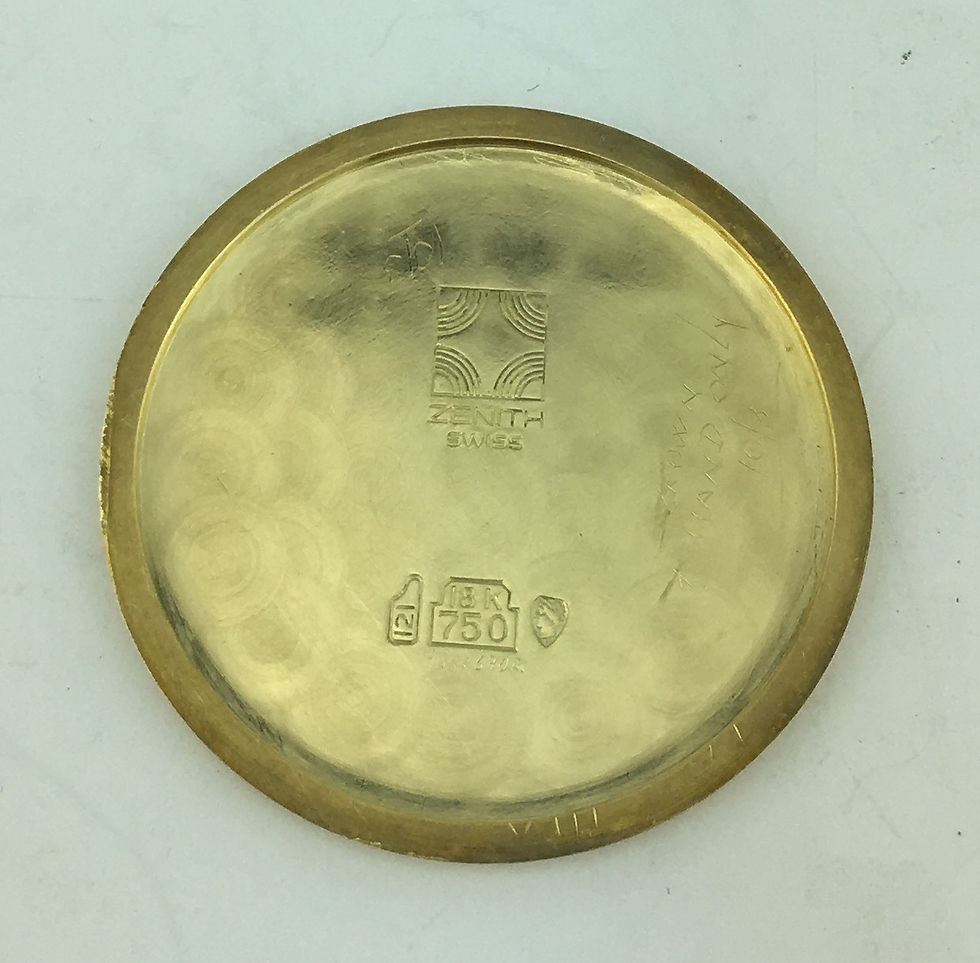 Thumbnail: Movado Zenith 18K Yellow Gold Watch, Roman Numeral Markers