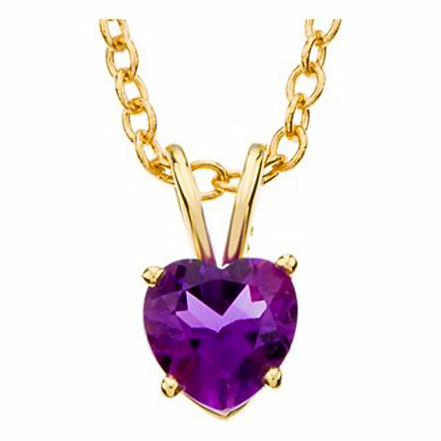 Amethyst Heart Necklace