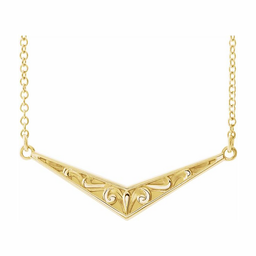 Sculptural "V" Necklace