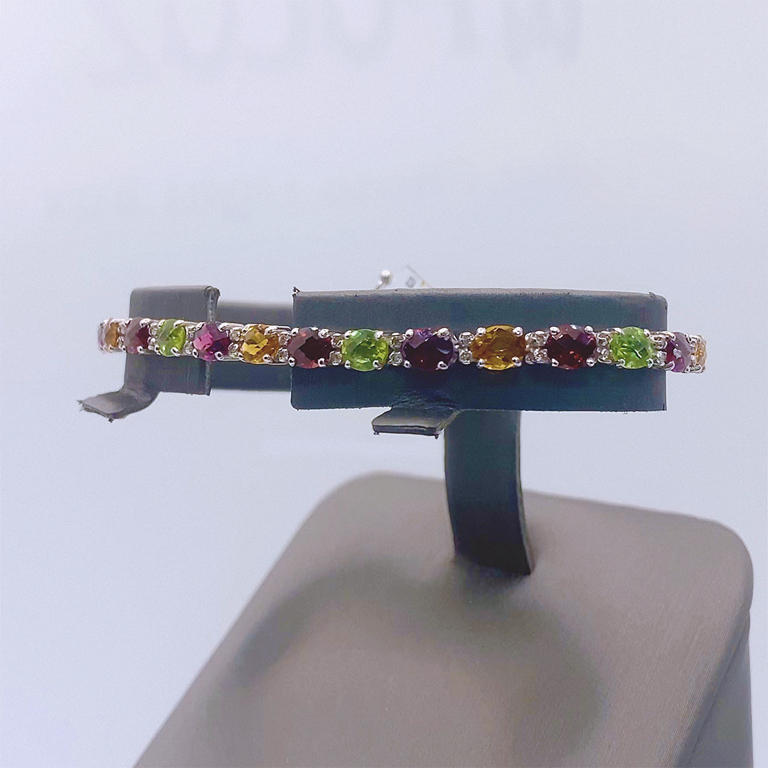 White Gold Gemstone Bracelet