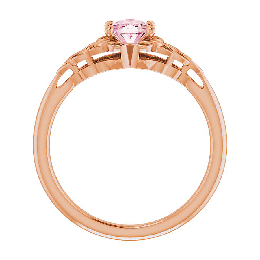 Thumbnail: Morganite Celtic-Inspired Ring