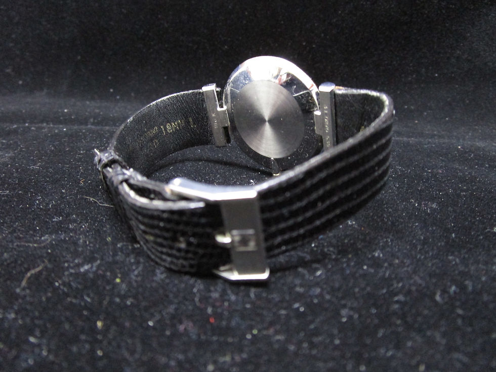 Thumbnail: Movado Zenith 18K White Gold Watch, Very Thin Movement, Original Leather Band
