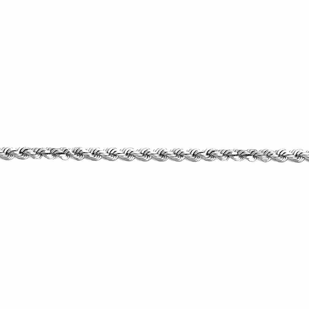 White Gold, Rope Chain 4.00 mm