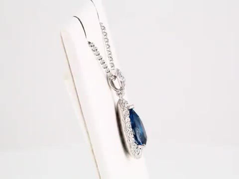 Thumbnail: Pear London Blue Topaz Sculptural-Inspired Necklace