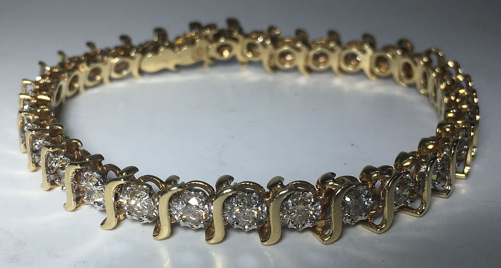 Thumbnail: 14K Gold Diamond Tennis Bracelet with 6.00 CTW of Diamonds