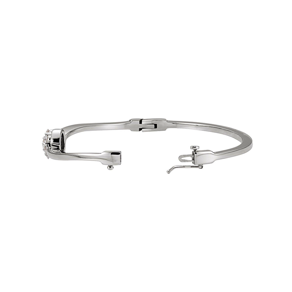 Thumbnail: Diamond Circle Bangle Bracelet