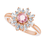 Thumbnail: Round Pink Morganite & Diamond Ring