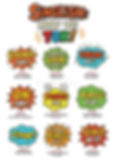Colorful chart titled "Singlish: How We Tok!" displays Singlish phrases with meanings in comic-style bubbles.