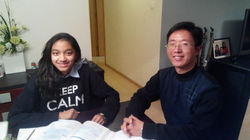 Thevni with Tutor Victor