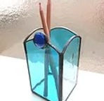 ステンドグラスのペンたて