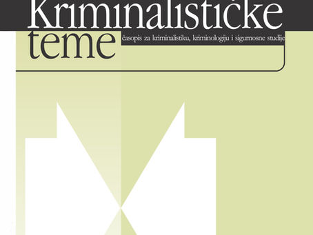 Objavljen novi broj časopisa "Kriminalističke teme" (god. 26, br. 1, 2026)