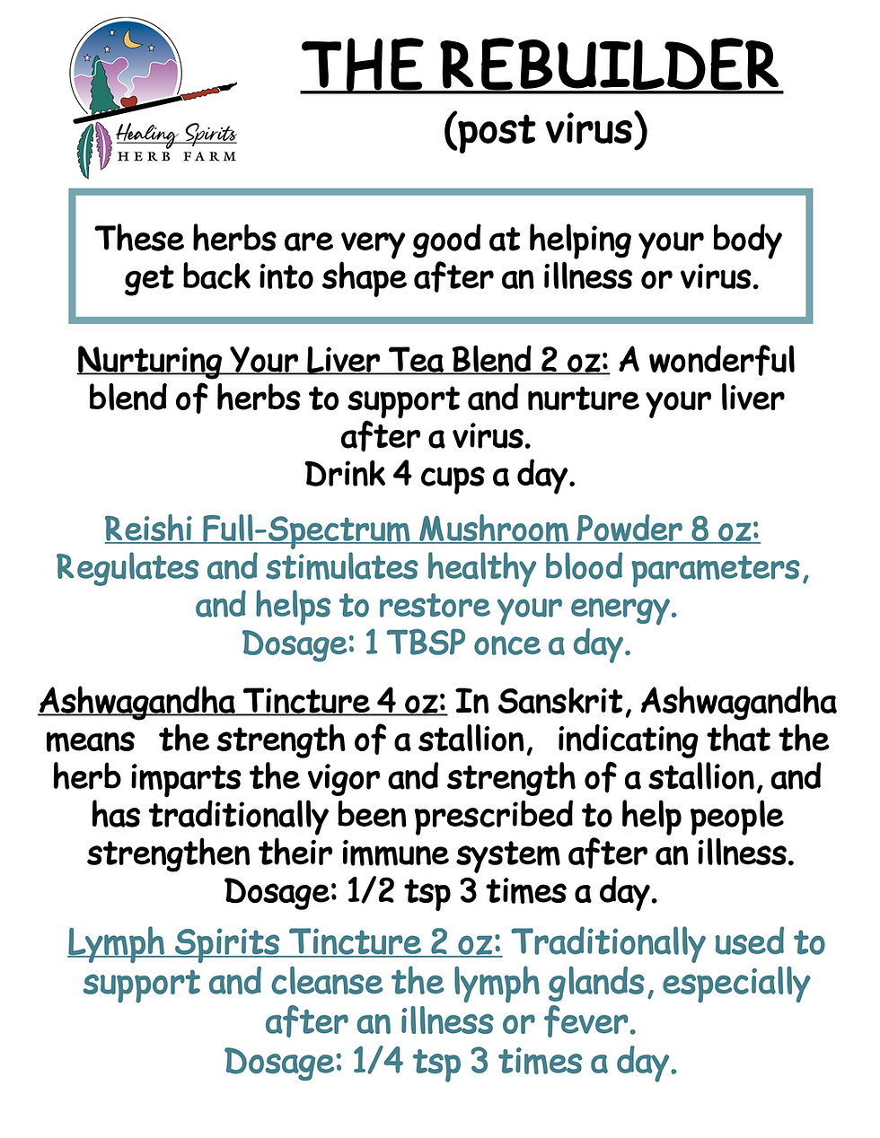 Home Healing Spirits Herb Farm Quality Herbs & Herbal Products in