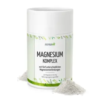 Magnesium Komplex- 5 bioaktive Verbindungen vegan und pflanzlich- 120 Kapseln