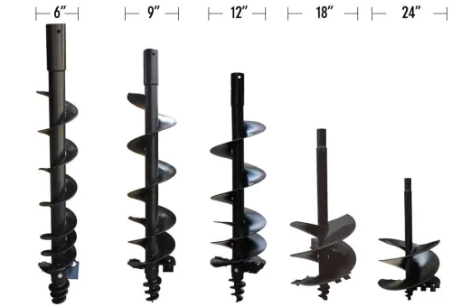 post hole augers assorted