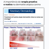 Terapia proativa e reativa na dermatite atópica canina
