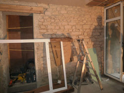 Préparation du mur pour joints apparents