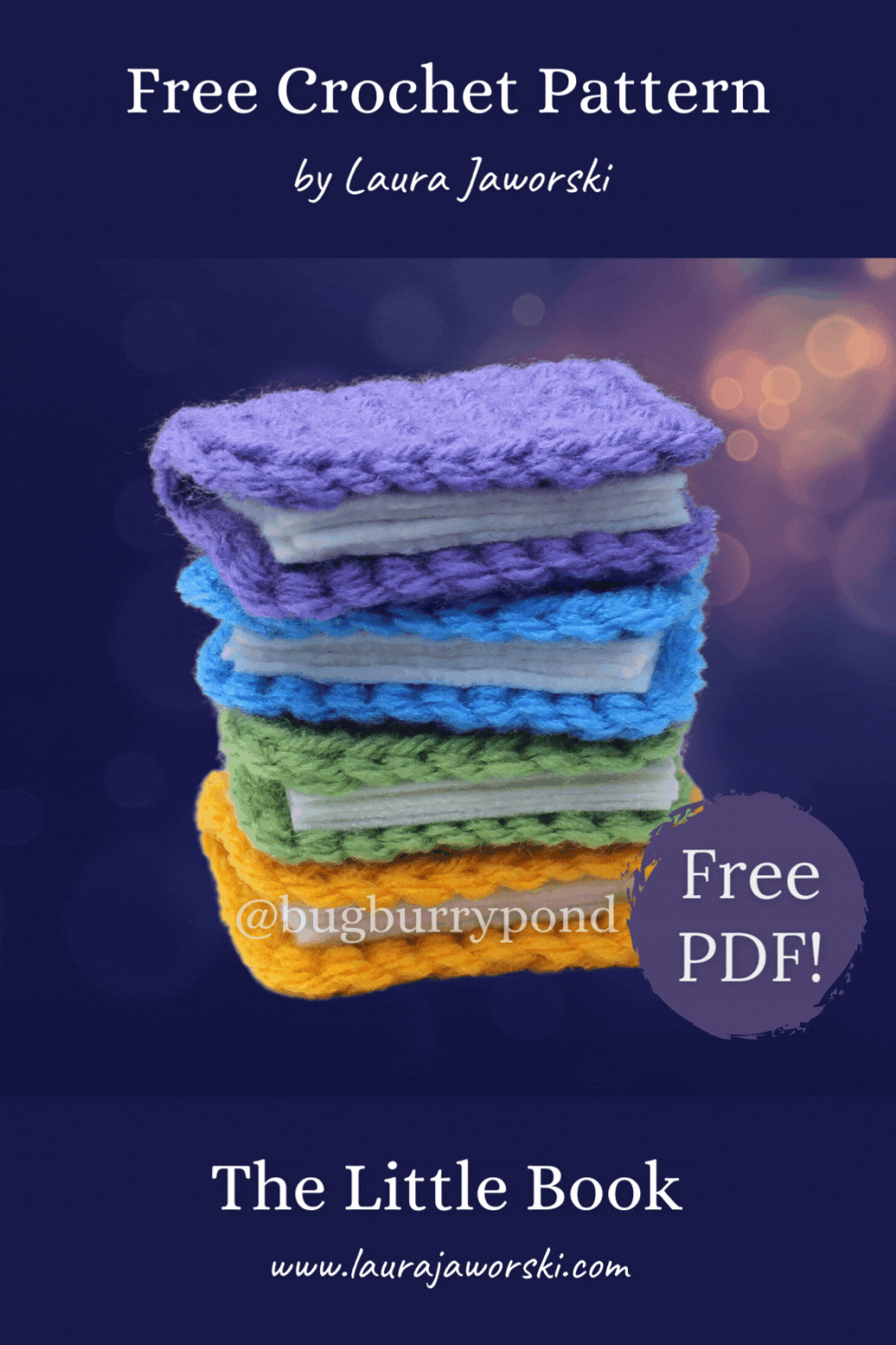 The Little Book Free Crochet Pattern by Laura Jaworski (bugburrypond) 📚