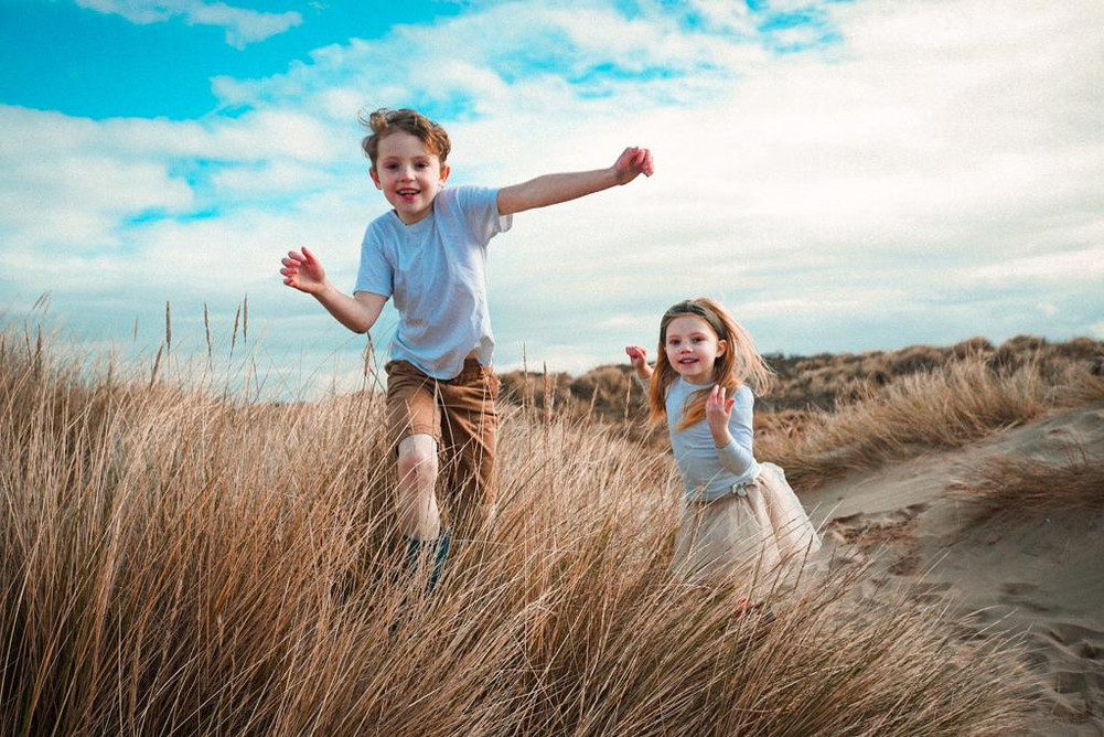 Family photoshoot, beach dunes